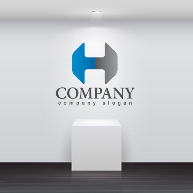 画像2: H・六角形・スパナ・アルファベット・グラデーション・ロゴ・マークデザイン2194 (2)