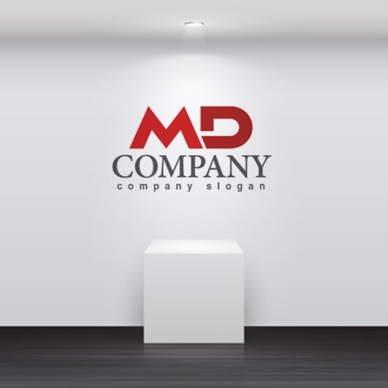 画像2: M・D・グラデーション・シンプル・アルファベット・ロゴ・マークデザイン2232 (2)