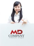 画像3: M・D・グラデーション・シンプル・アルファベット・ロゴ・マークデザイン2232 (3)