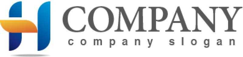 画像5: H・曲線・グラデーション・アルファベット・ロゴ・マークデザイン2288 (5)