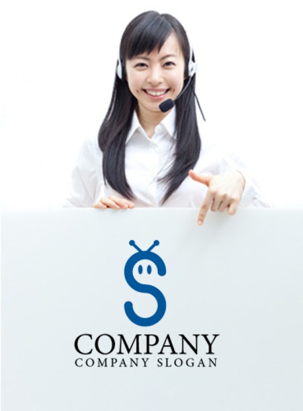 画像3: S・アンテナ・キャラクター・アルファベット・ロゴ・マークデザイン2296 (3)