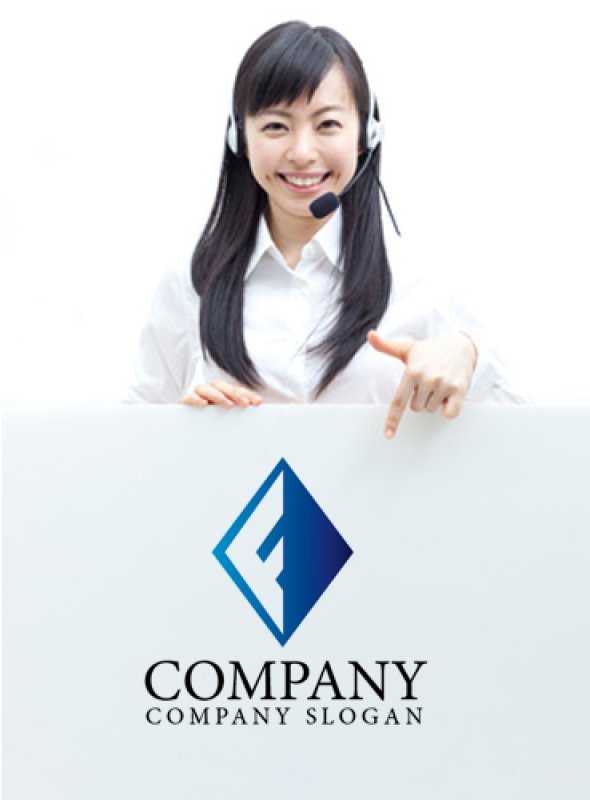 画像3: F・ひし形・輝き・アルファベット・グラデーション・ロゴ・マークデザイン2307 (3)