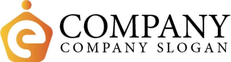 画像5: e・人・五角形・グラデーション・アルファベット・ロゴ・マークデザイン2316 (5)