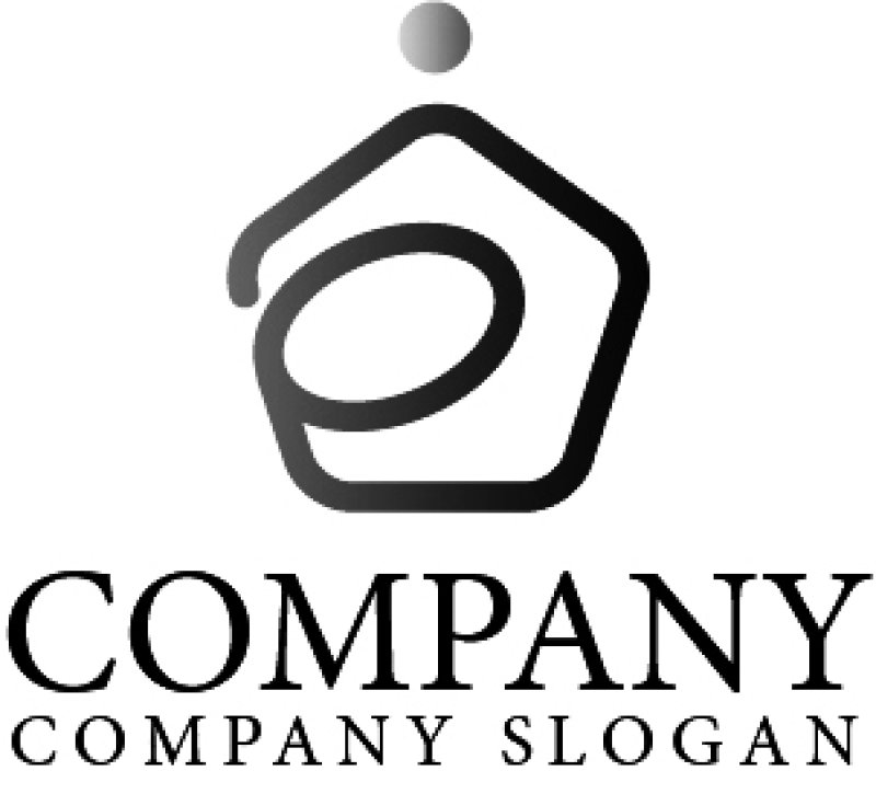 画像4: e・人・線・五角形・グラデーション・アルファベット・ロゴ・マークデザイン2318 (4)