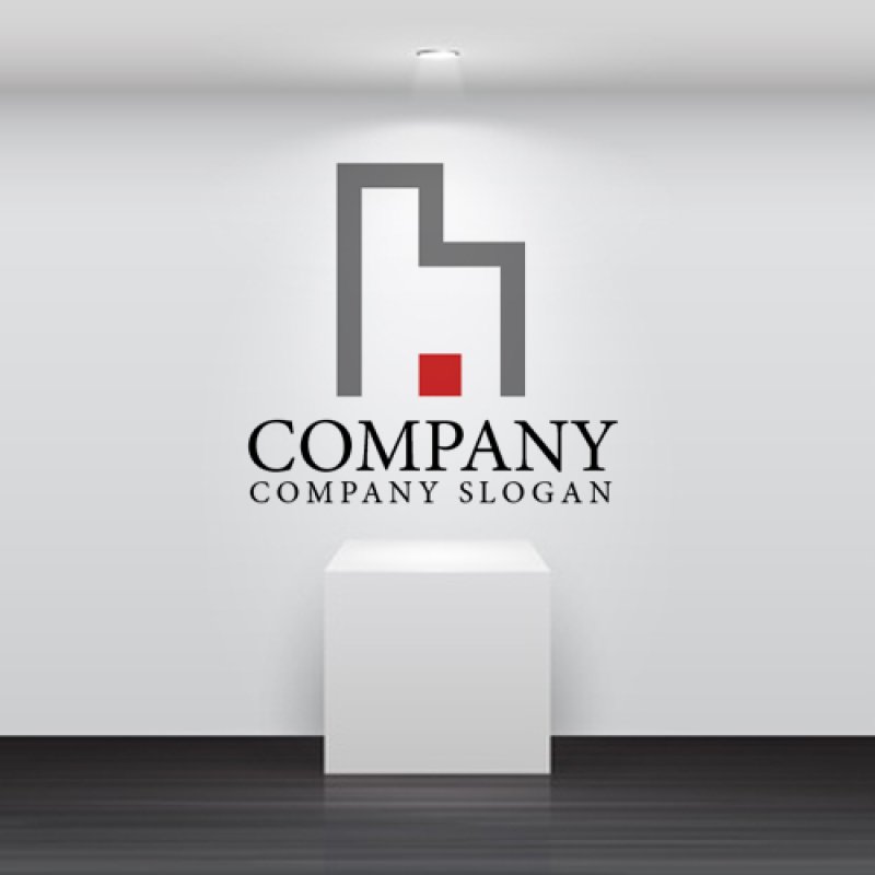 画像2: h・ビル・線・アルファベット・ロゴ・マークデザイン2331 (2)