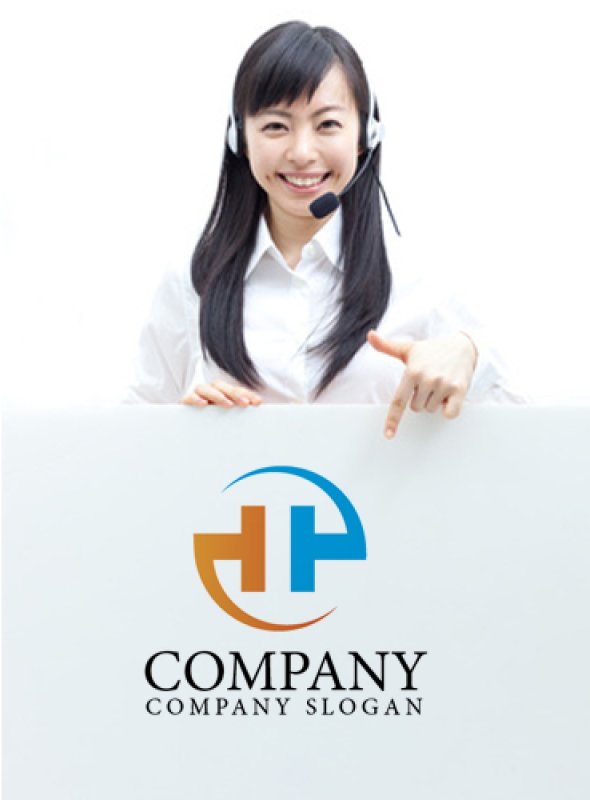 画像3: H・コンセント・曲線・輪・アルファベット・ロゴ・マークデザイン2336 (3)