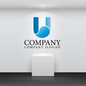 画像2: U・水滴・上昇・アルファベット・グラデーション・ロゴ・マークデザイン2341