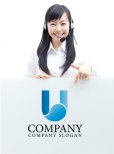 画像3: U・水滴・上昇・アルファベット・グラデーション・ロゴ・マークデザイン2341 (3)