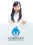 画像3: U・水滴・アルファベット・ロゴ・マークデザイン2344 (3)