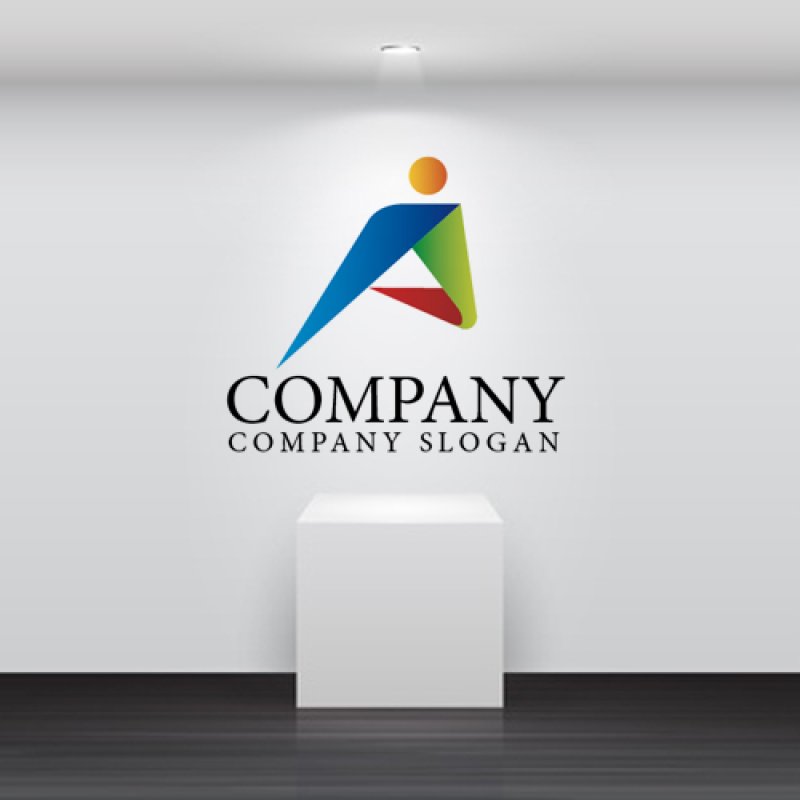 画像2: P・A・人・アルファベット・グラデーション・ロゴ・マークデザイン2350 (2)