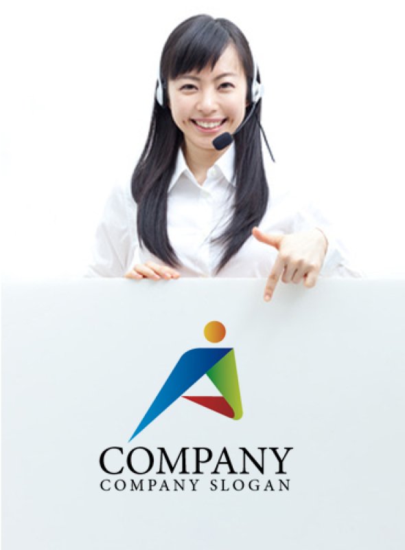 画像3: P・A・人・アルファベット・グラデーション・ロゴ・マークデザイン2350 (3)