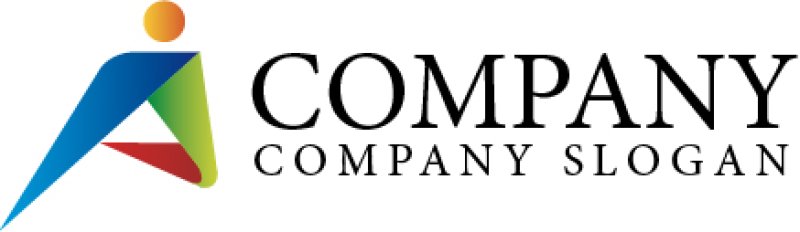 画像5: P・A・人・アルファベット・グラデーション・ロゴ・マークデザイン2350 (5)