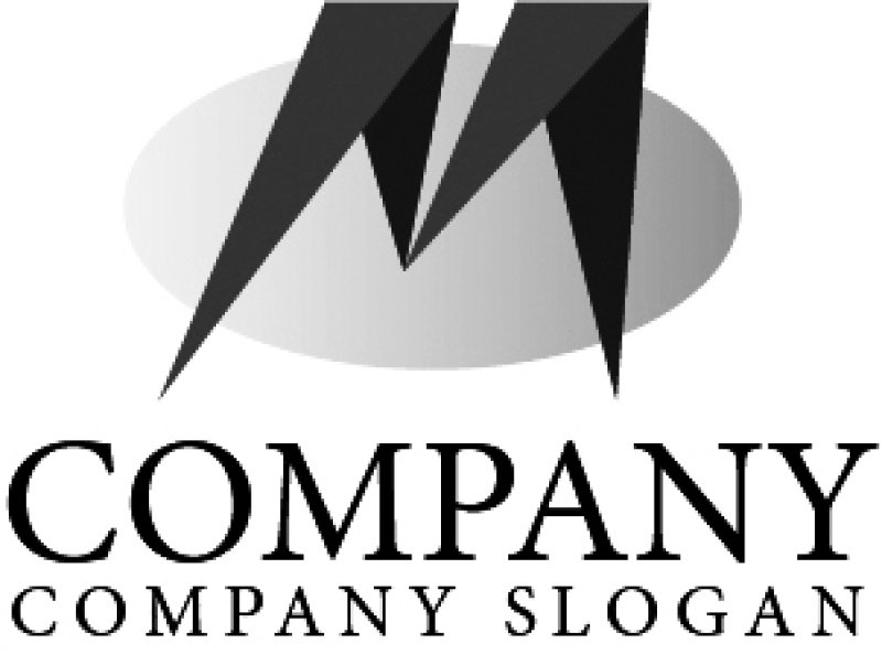 画像4: M・楕円・折り紙・アルファベット・グラデーション・ロゴ・マークデザイン2357 (4)