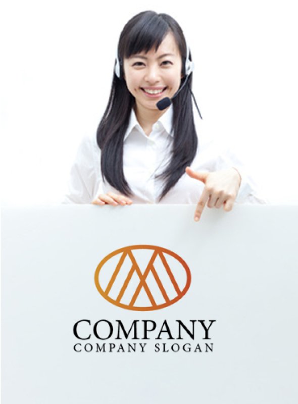 画像3: M・楕円・輪・線・グラデーション・アルファベット・ロゴ・マークデザイン2358 (3)