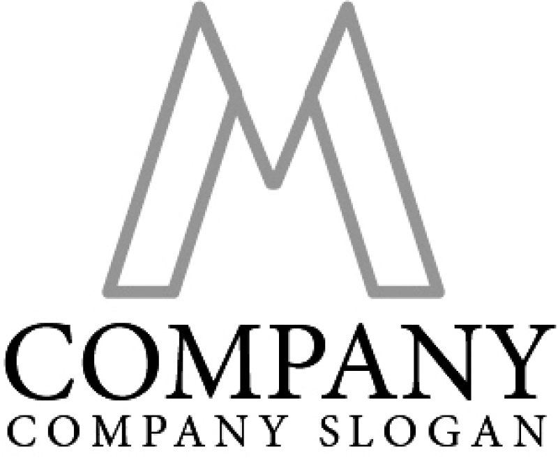 画像4: M・シンプル・線・アルファベット・ロゴ・マークデザイン2364 (4)