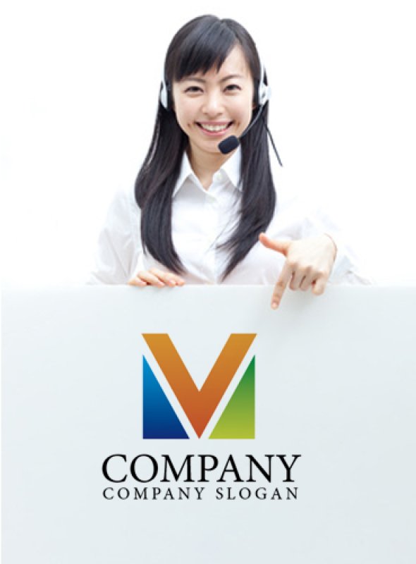 画像3: M・三角・V・アルファベット・グラデーション・ロゴ・マークデザイン2365 (3)