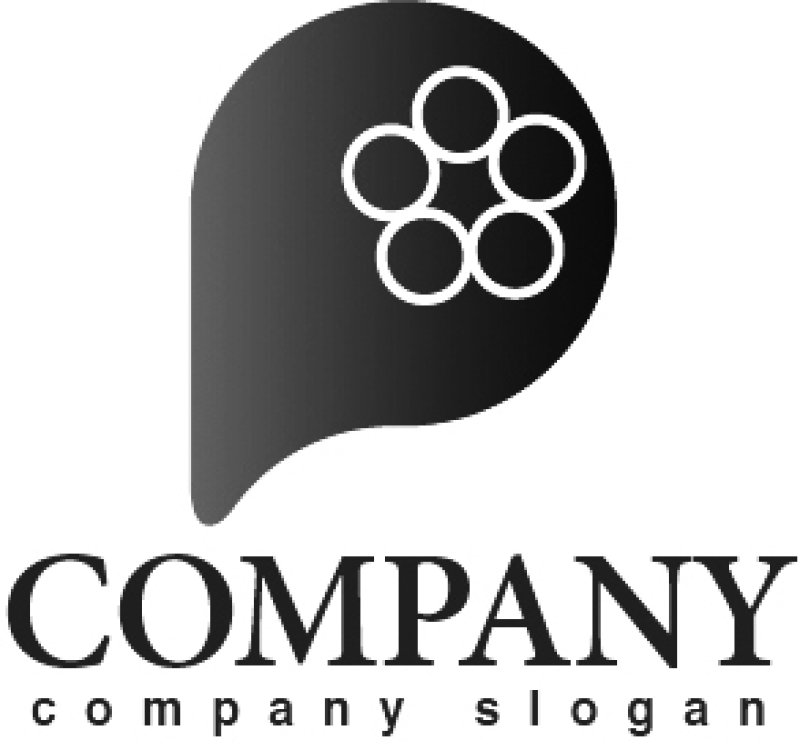 画像4: P・吹き出し・輪・風船・アルファベット・グラデーション・ロゴ・マークデザイン2355 (4)