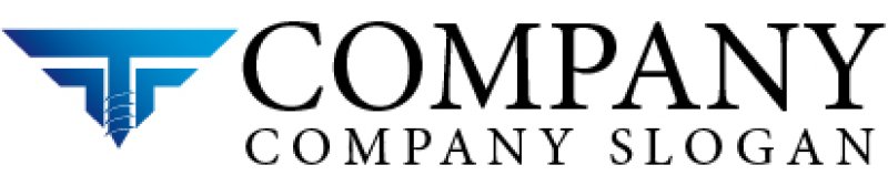 画像5: T・ネジ・翼・アルファベット・グラデーション・ロゴ・マークデザイン2387 (5)