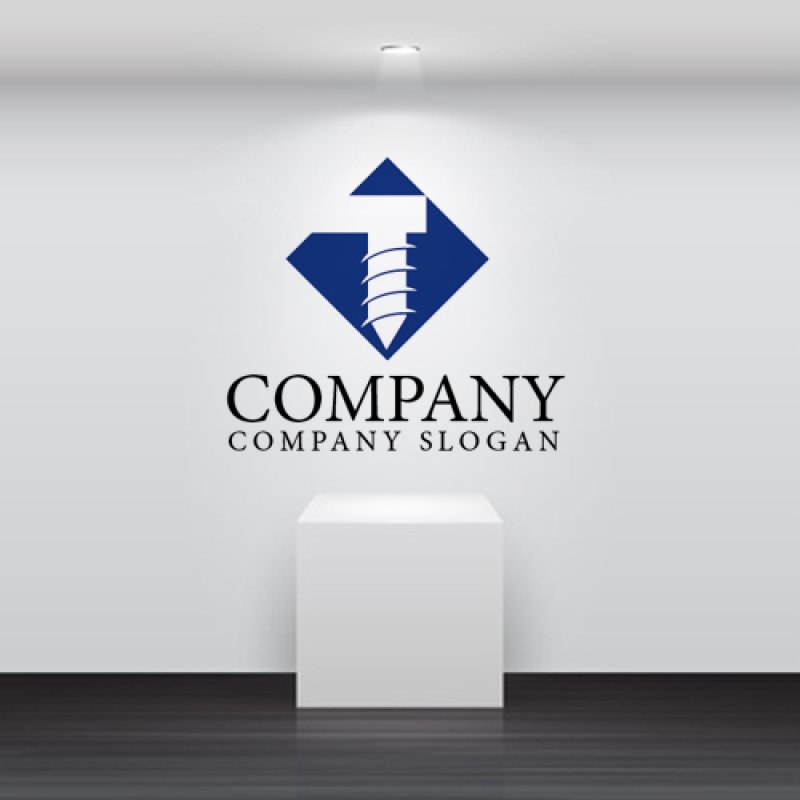 画像2: T・ネジ・四角・アルファベット・ロゴ・マークデザイン2388 (2)