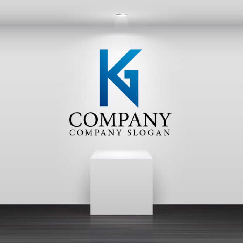 画像2: K・G・線・アルファベット・グラデーション・ロゴ・マークデザイン2410 (2)