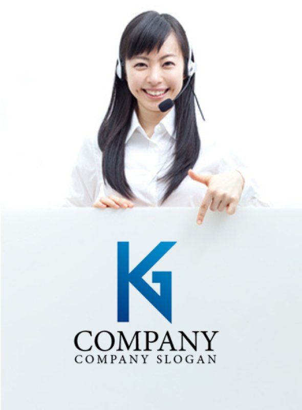 画像3: K・G・線・アルファベット・グラデーション・ロゴ・マークデザイン2410 (3)