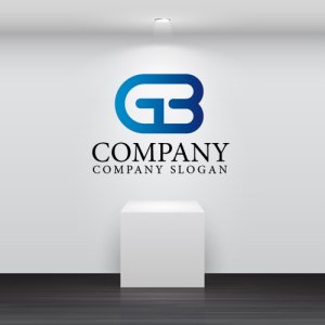 画像2: G・B・線・アルファベット・グラデーション・ロゴ・マークデザイン2417