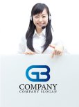 画像3: G・B・線・アルファベット・グラデーション・ロゴ・マークデザイン2417 (3)