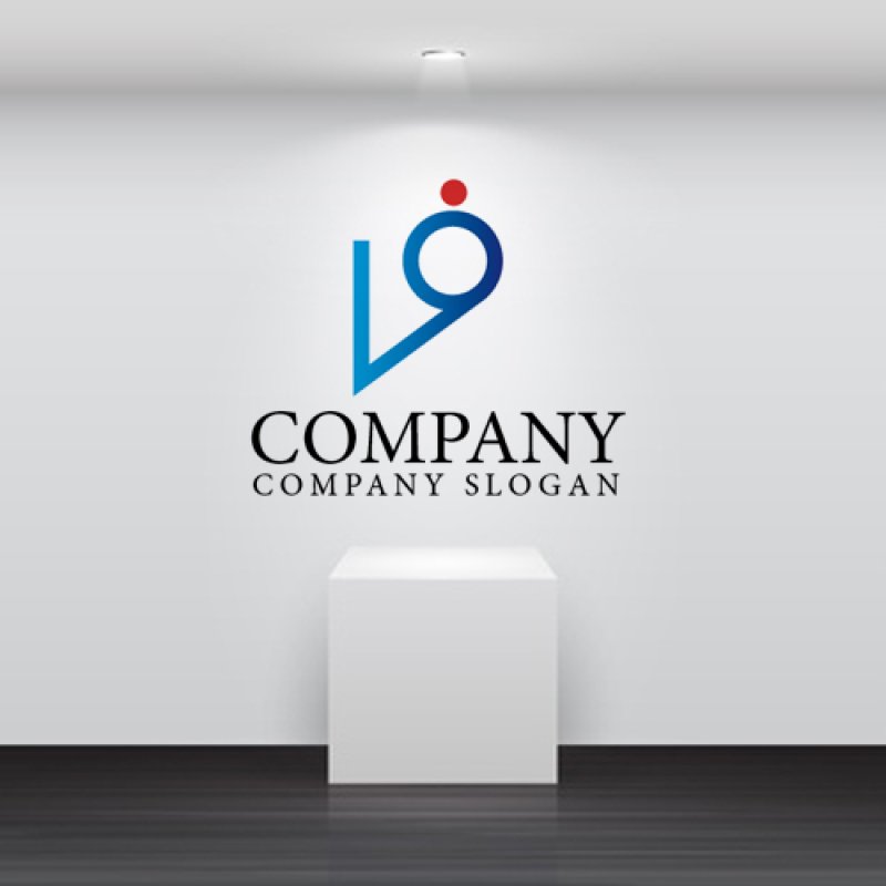 画像2: V・9・線・人・アルファベット・グラデーション・ロゴ・マークデザイン2421 (2)