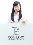 画像3: B・線・葉・シンプル・ロゴ・マークデザイン2472 (3)