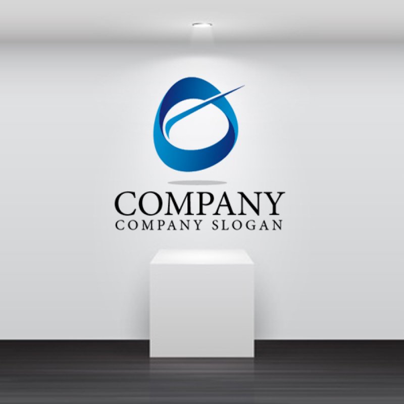 画像2: O・輪・曲線・上昇・アルファベット・グラデーション・ロゴ・マークデザイン2485 (2)