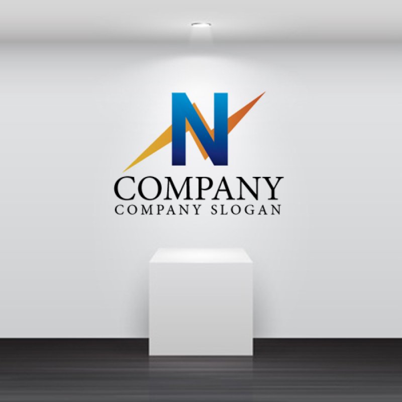 画像2: N・稲妻・アルファベット・グラデーション・ロゴ・マークデザイン2524 (2)