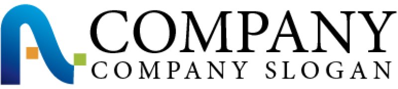 画像5: A・曲線・四角・アルファベット・グラデーション・ロゴ・マークデザイン2530 (5)