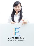 画像3: E・線・アルファベット・グラデーション・ロゴ・マークデザイン2531 (3)