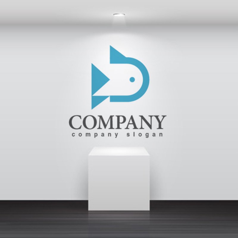 画像2: D・魚・三角・前進・アルファベット・ロゴ・マークデザイン2559 (2)