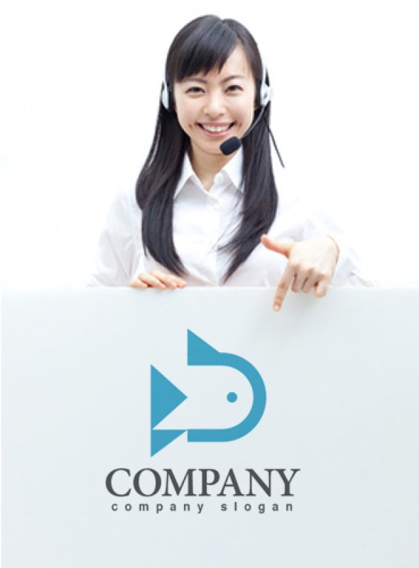 画像3: D・魚・三角・前進・アルファベット・ロゴ・マークデザイン2559 (3)