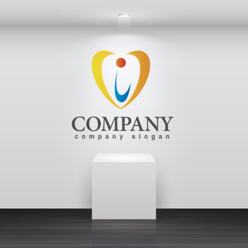 画像2: i・ハート・曲線・人・アルファベット・ロゴ・マークデザイン2571 (2)