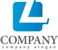 L・四角・シンプル・グラデーション・アルファベット・ロゴ・マークデザイン2576