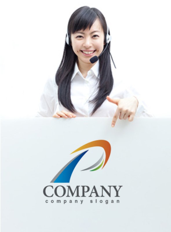 画像3: P・曲線・波・上昇・アルファベット・ロゴ・マークデザイン2585 (3)