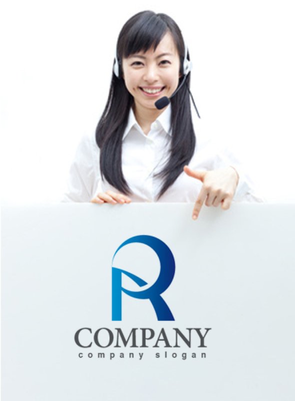 画像3: R・曲線・月・シンプル・アルファベット・グラデーション・ロゴ・マークデザイン2588 (3)