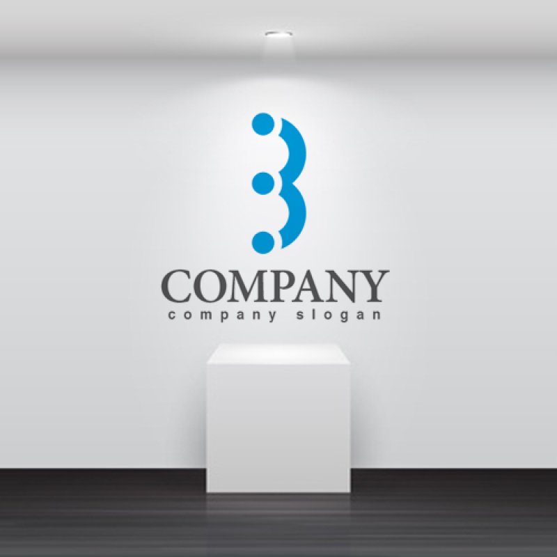 画像2: B・点・つながり・曲線・アルファベット・ロゴ・マークデザイン2602 (2)