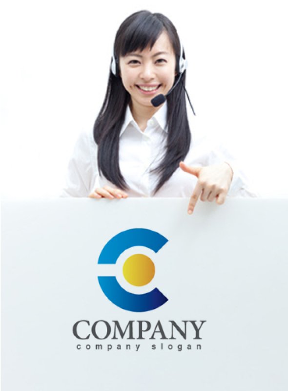 画像3: C・輪・シンプル・アルファベット・グラデーション・ロゴ・マークデザイン2606 (3)