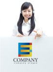 画像3: E・四角・組み合わせ・アルファベット・ロゴ・マークデザイン2609 (3)