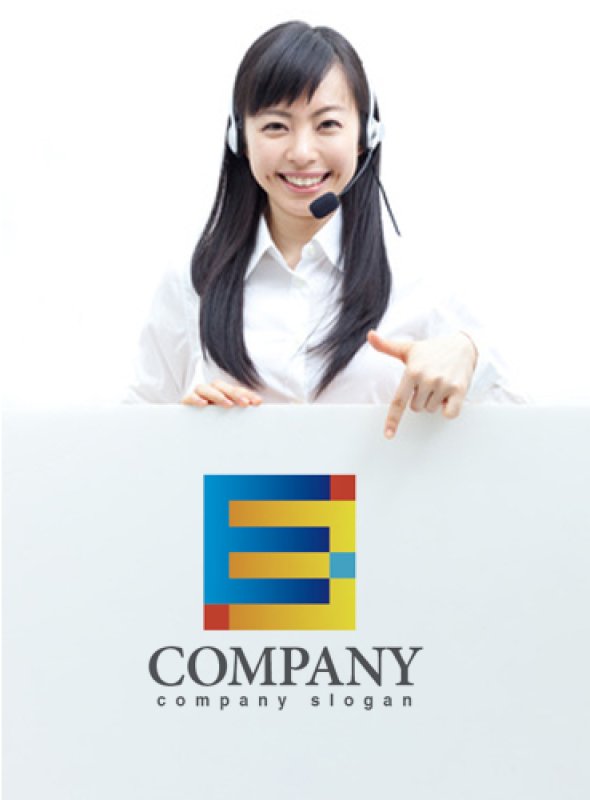 画像3: E・四角・組み合わせ・アルファベット・ロゴ・マークデザイン2609 (3)