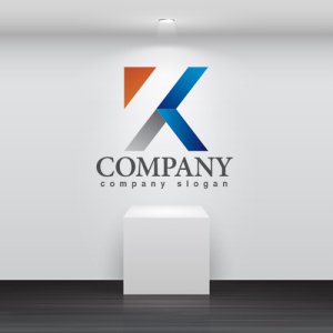画像2: K・三角・上昇・グラデーション・アルファベット・ロゴ・マークデザイン2629