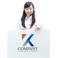 画像3: K・三角・上昇・グラデーション・アルファベット・ロゴ・マークデザイン2629