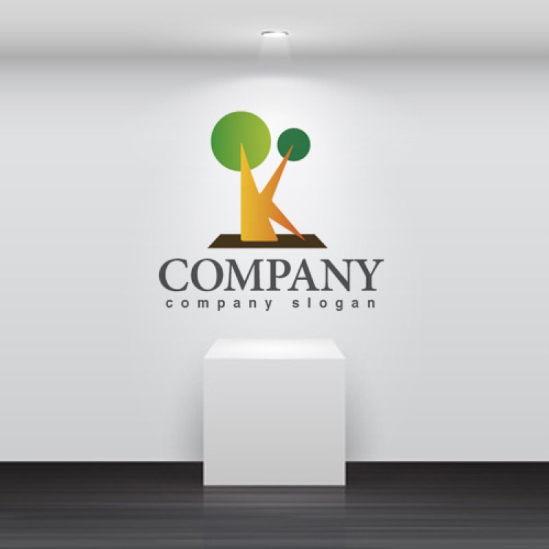 画像2: K・木・成長・グラデーション・アルファベット・ロゴ・マークデザイン2633 (2)