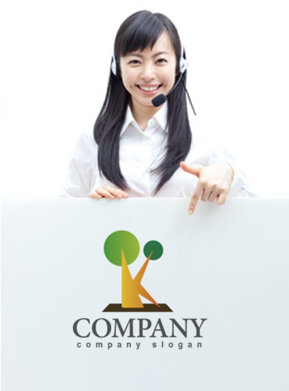 画像3: K・木・成長・グラデーション・アルファベット・ロゴ・マークデザイン2633 (3)