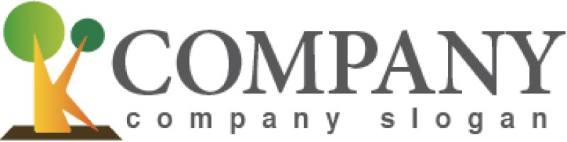 画像5: K・木・成長・グラデーション・アルファベット・ロゴ・マークデザイン2633 (5)