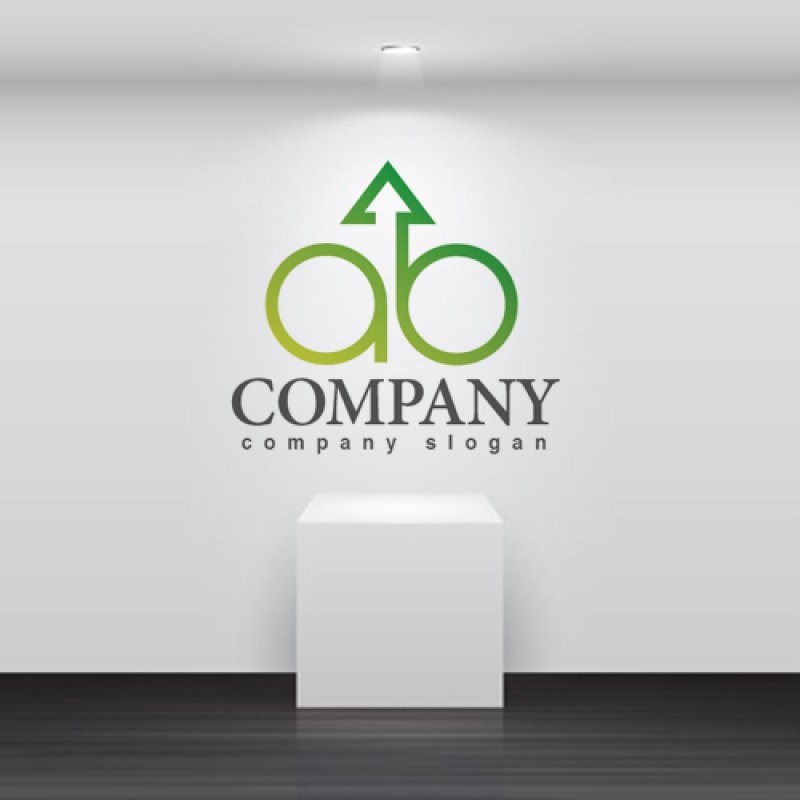 画像2: a・b・矢印・上昇・グラデーション・アルファベット・ロゴ・マークデザイン2638 (2)