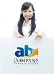画像3: a・b・矢印・上昇・グラデーション・アルファベット・ロゴ・マークデザイン2640 (3)